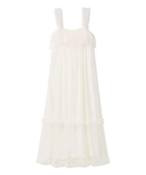 ハート柄チュールカップインワンピース