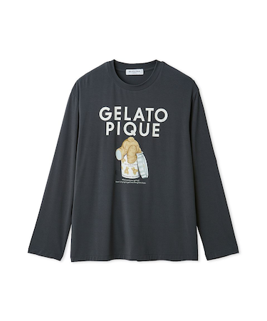 【HOMME】レーヨンジェラートベアプリントロンT