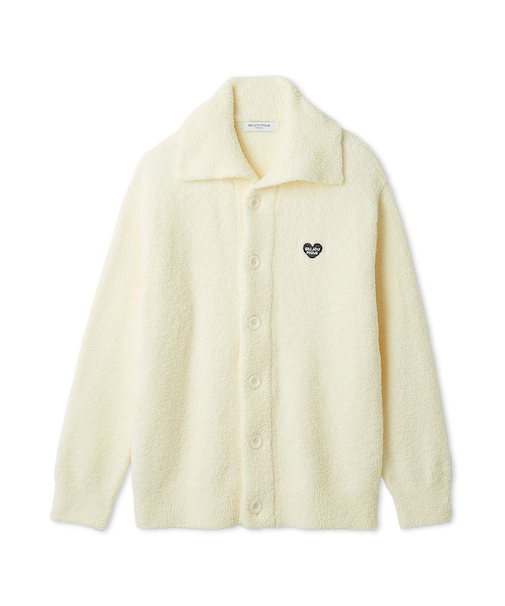 【HOMME】べビモコハートロゴ刺繍カーディガン