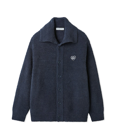 【HOMME】べビモコハートロゴ刺繍カーディガン