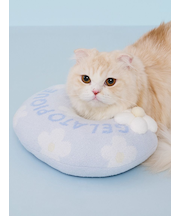 【CAT&DOG】スムーズィーフラワーモチーフニットピロー