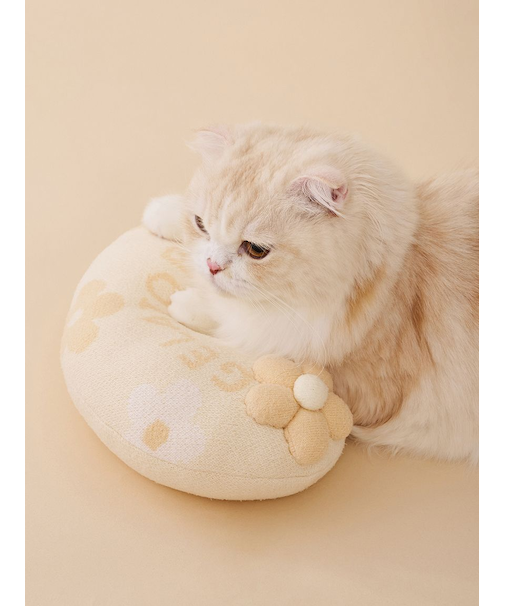 【CAT&DOG】スムーズィーフラワーモチーフニットピロー