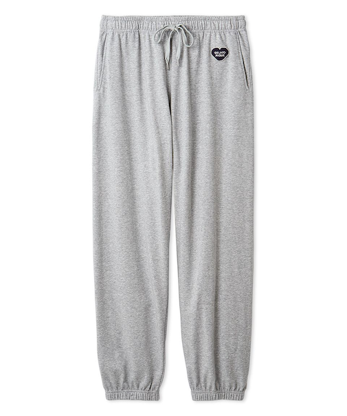 【HOMME】裏毛ハートロゴ刺繍ロングパンツ