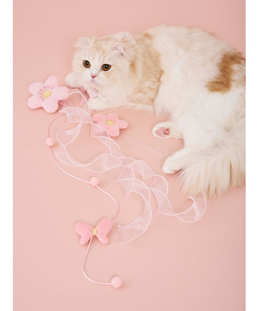 【CAT&DOG】フラワーモチーフねこじゃらし