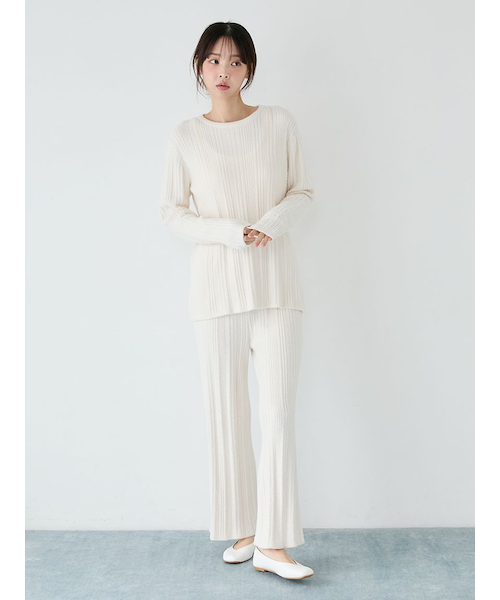 調温スムーズィーランダムリブロングパンツ｜ジェラートピケの通販