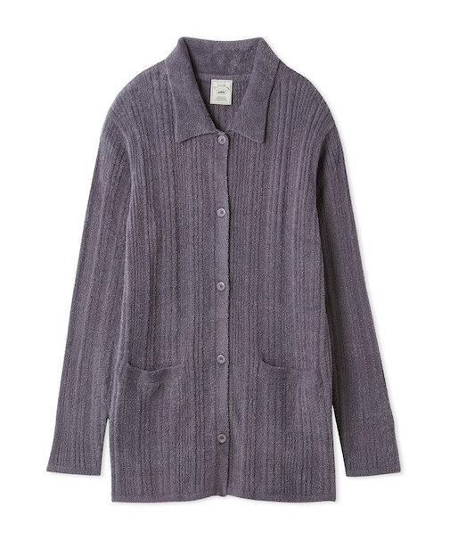 調温スムーズィーランダムリブカーディガン