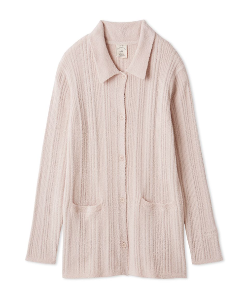 調温スムーズィーランダムリブカーディガン