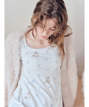 フラワーキャット柄カップインプルオーバー