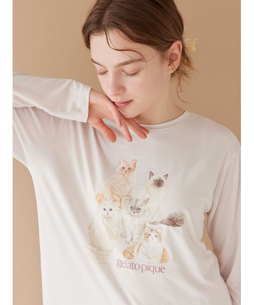 キャットワンポイントロンT