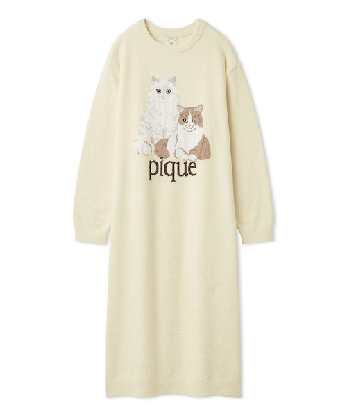 エアリーモコキャットジャガードワンピース｜ジェラートピケの通販
