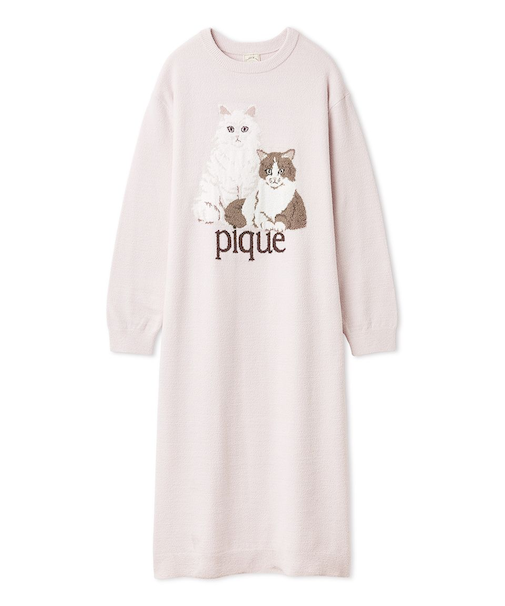 エアリーモコキャットジャガードワンピース