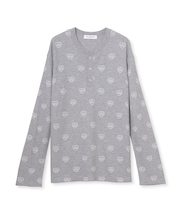 【HOMME】ワッフルヘンリーネックロンT