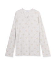 【HOMME】ワッフルヘンリーネックロンT