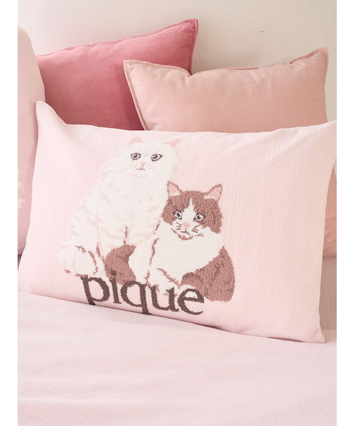 【Sleep】エアリーモコキャットジャガードピローケース