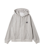 【HOMME】裏毛ハートロゴ刺繍パーカ