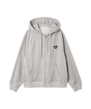 【HOMME】裏毛ハートロゴ刺繍パーカ