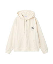 【HOMME】裏毛ハートロゴ刺繍パーカ