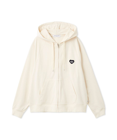 【HOMME】裏毛ハートロゴ刺繍パーカ