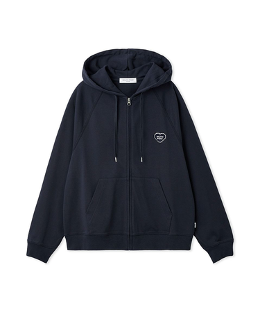 【HOMME】裏毛ハートロゴ刺繍パーカ