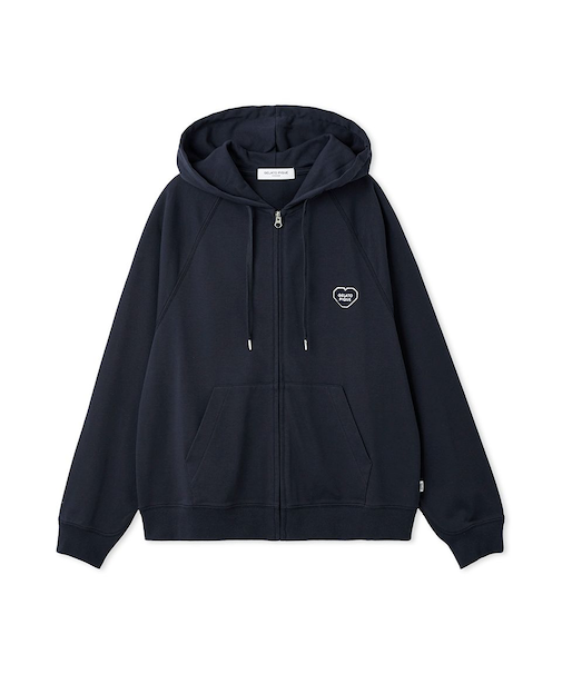 【HOMME】裏毛ハートロゴ刺繍パーカ