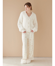 フラワーキャット柄ロングパンツ