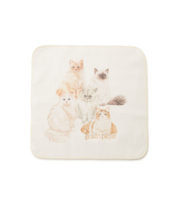 キャットワンポイントハンドタオル