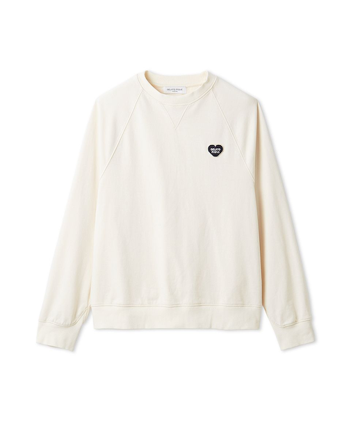 【HOMME】裏毛ハートロゴ刺繍プルオーバー