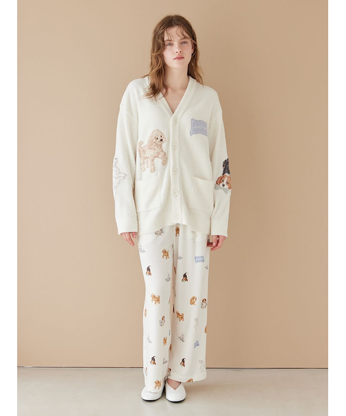 【UNISEX】プレイフルDOG柄ロングパンツ