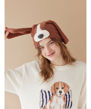 【Sleep】【UNISEX】ベビモコプレイフルDOG吸水キャップ