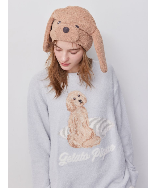 【Sleep】【UNISEX】ベビモコプレイフルDOG吸水キャップ