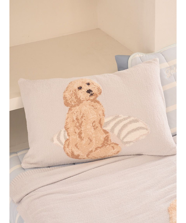 【Sleep】【UNISEX】エアリーモコプレイフルDOGジャガードピローケース