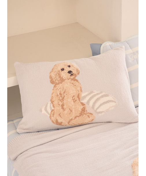 【Sleep】【UNISEX】エアリーモコプレイフルDOGジャガードピローケース