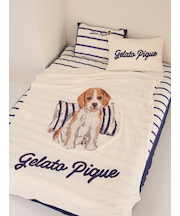 【Sleep】【UNISEX】エアリーモコプレイフルDOGジャガードマルチカバー