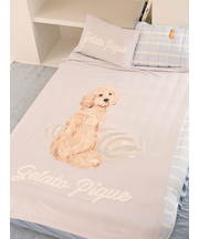 【Sleep】【UNISEX】エアリーモコプレイフルDOGジャガードマルチカバー