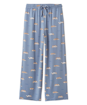 【HOMME】レーヨンスリーピングドッグ柄ロングパンツ