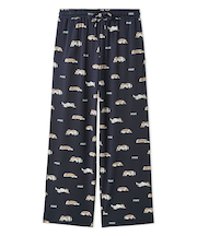 【HOMME】レーヨンスリーピングドッグ柄ロングパンツ