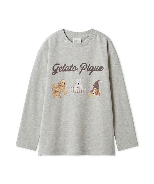 UNISEX】プレイフルDOGワンポイントロンT｜ジェラートピケの通販