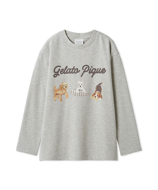 【UNISEX】プレイフルDOGワンポイントロンT