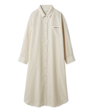 ストライプシャツワンピース