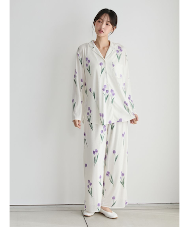 チューリップ柄ロングパンツ