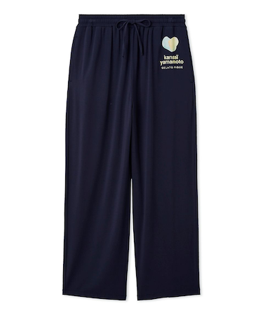 【kansai yamamoto】【メンズ】ワンポイントレーヨンロゴロングパンツ