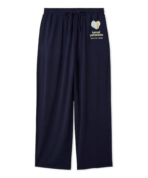 【kansai yamamoto】【メンズ】ワンポイントレーヨンロゴロングパンツ