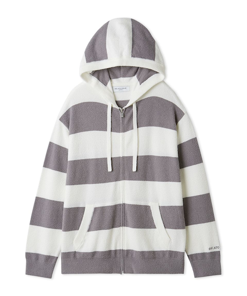 【HOMME】スムーズィー2ボーダーパーカ