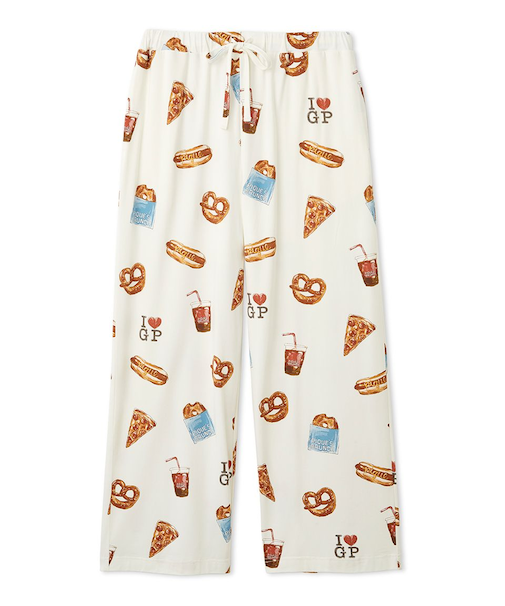 NYブランチ柄ロングパンツ