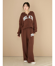 カレッジロゴ裏毛ロングパンツ