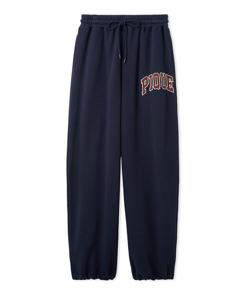 カレッジロゴ裏毛ロングパンツ