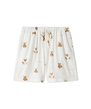 抗菌防臭バスローブベア柄ショートパンツ