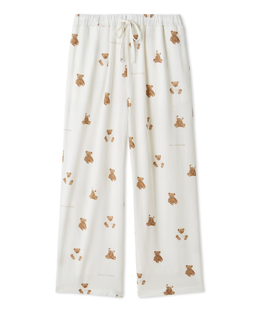 抗菌防臭バスローブベア柄ロングパンツ