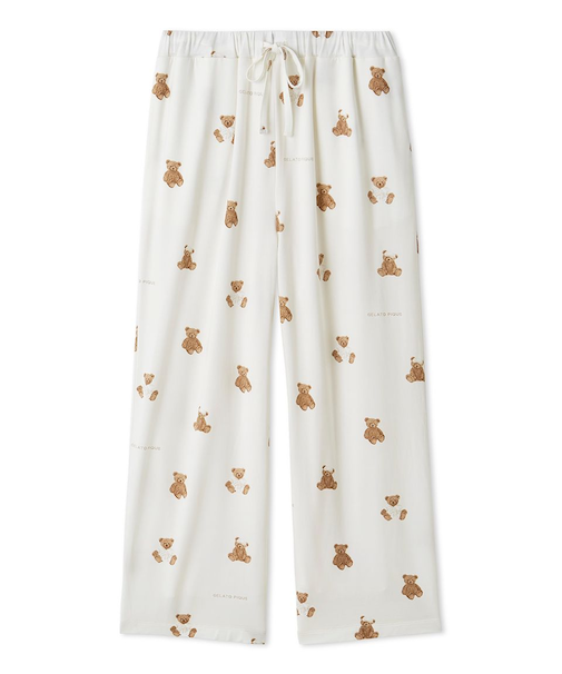 抗菌防臭バスローブベア柄ロングパンツ