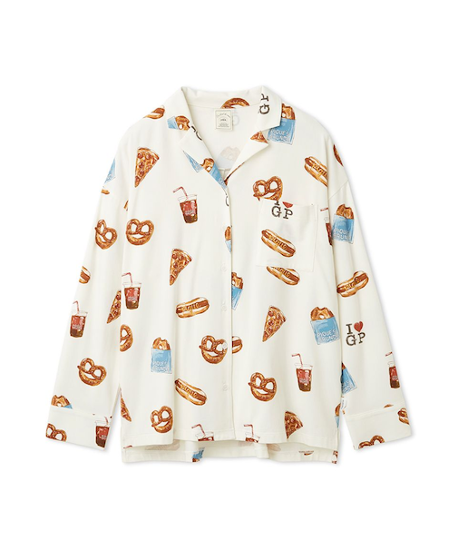 NYブランチ柄シャツ